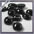 Oval Shape Black Color Agate Semi-Precious Gemstone